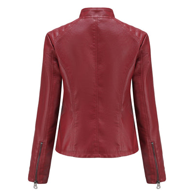Heather | Women’s Classic Zip-up Biker Jacket