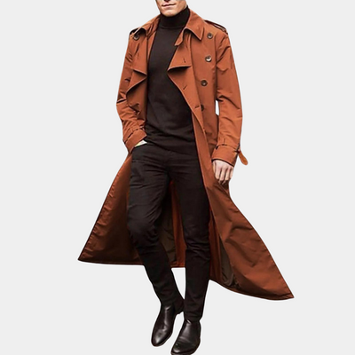 Samuel | Men’s Vintage Inspired Long Trench Coat