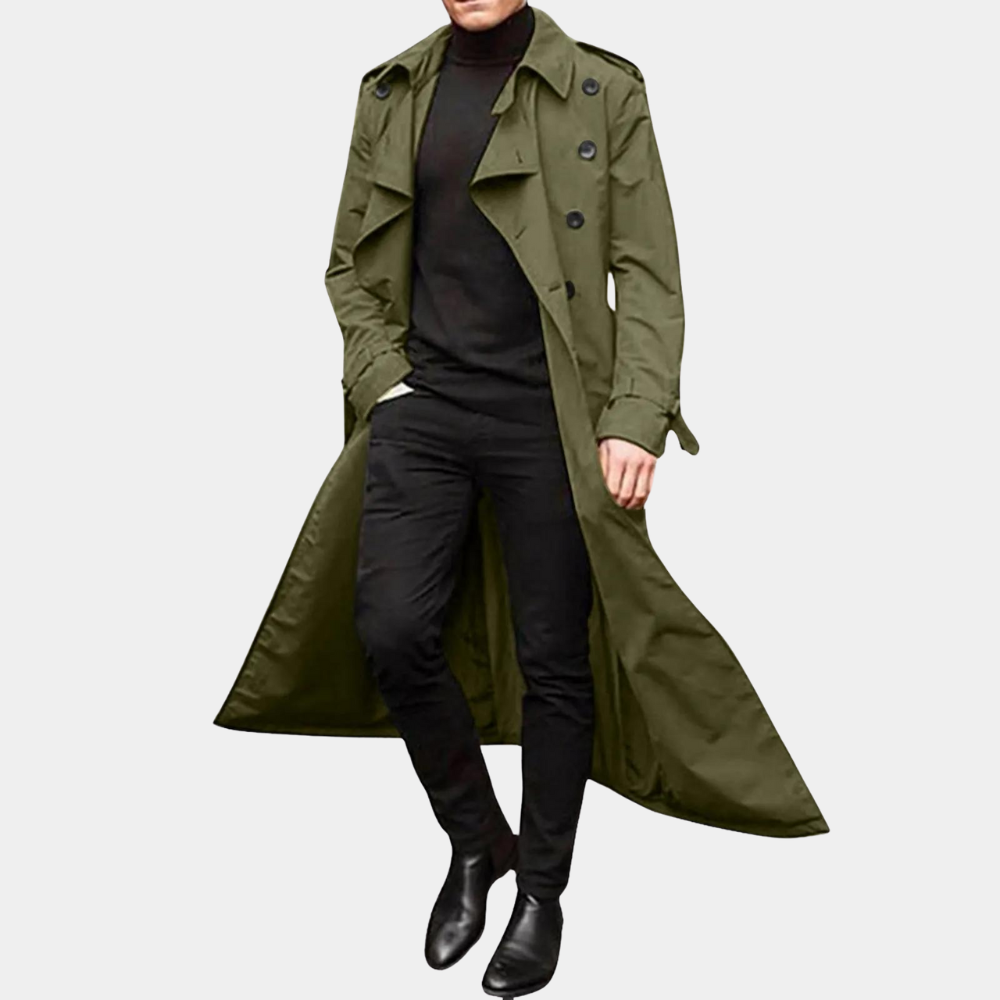 Samuel | Men’s Vintage Inspired Long Trench Coat