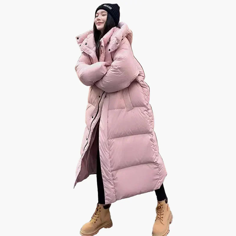 Patricia | Women’s Long Hooded Quilted Puffer Coat