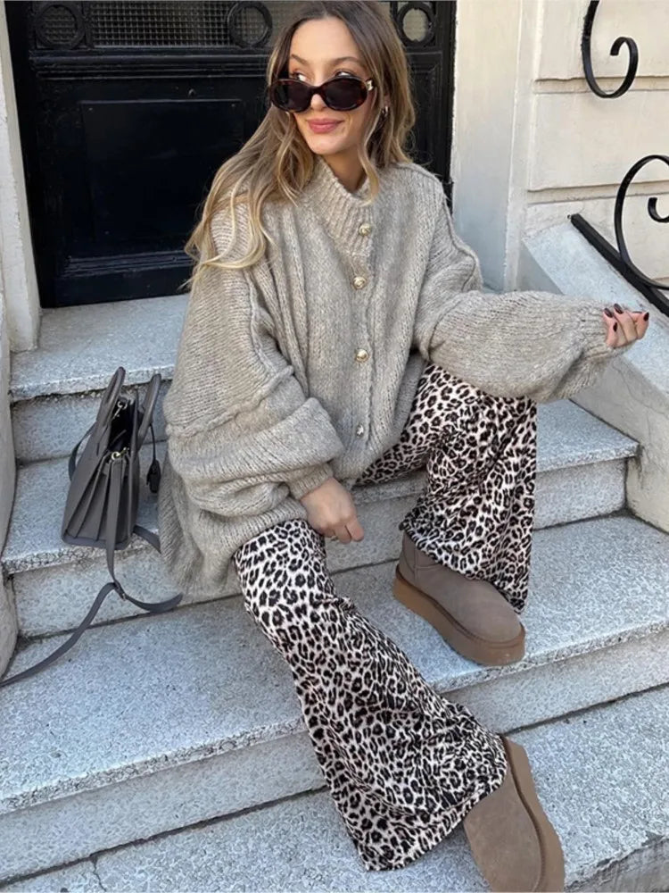 Harper | Women’s Winter Relaxed Fit Knit Button Cardigan