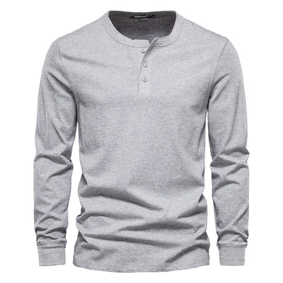 Christopher | Stylish Men’s Long-Sleeve Henley Shirt