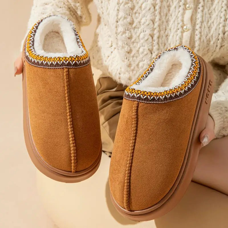 Caroline | Women’s Plush Fur Slip-On Slippers