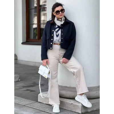 Isabel | Women’s Chic Button Front Short Jacket