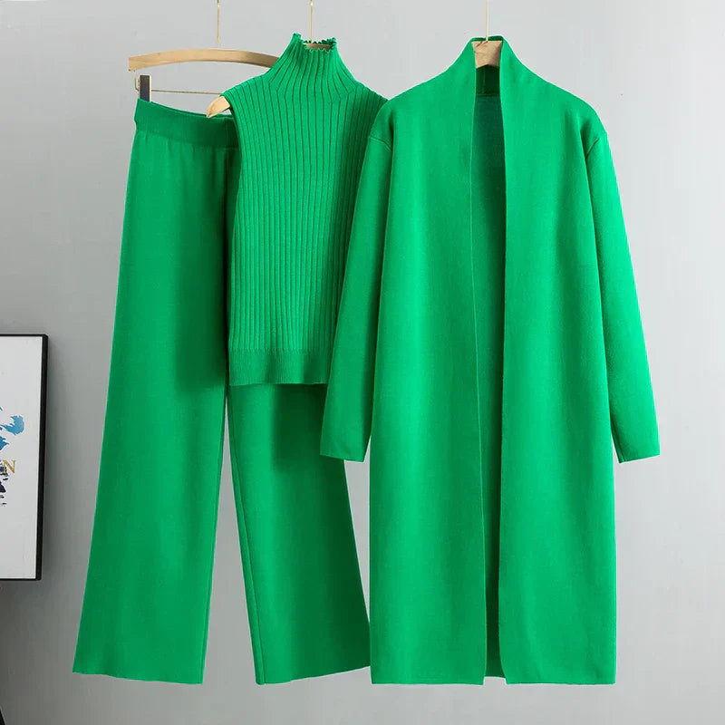 Jessica | Women’s Three-Piece Cardigan And Pants Set