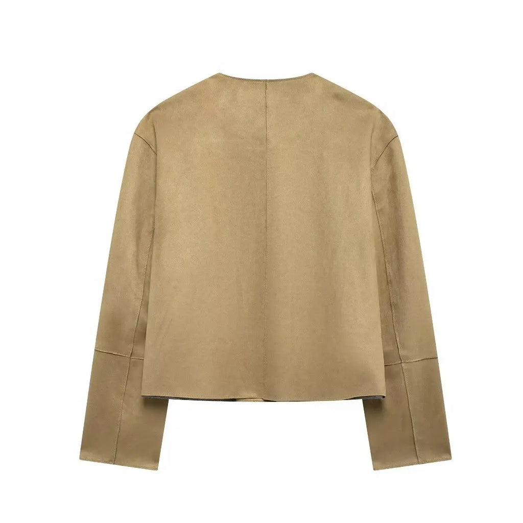 Danielle | Women’s Suede Button-Up Jacket