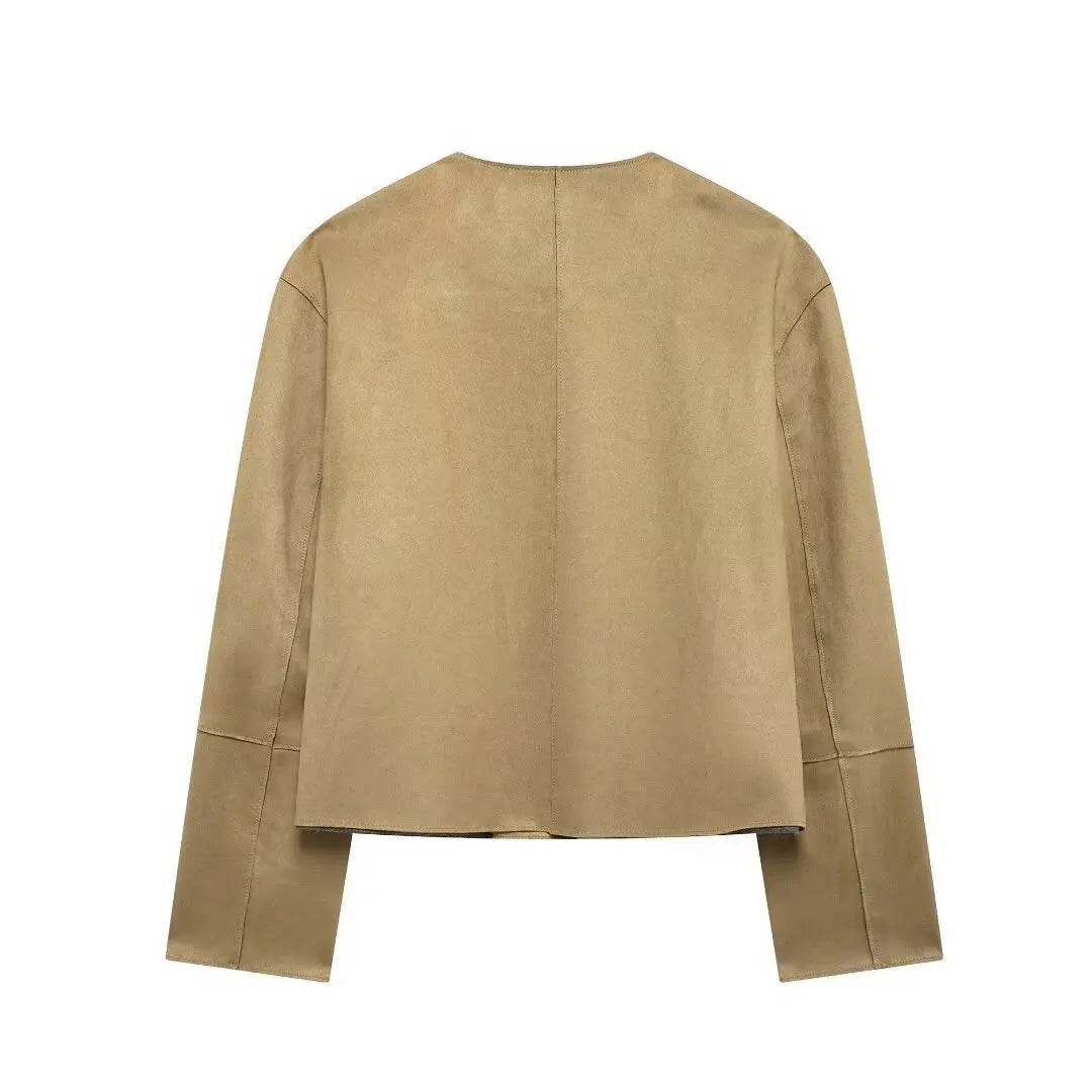 Danielle | Women’s Suede Button-Up Jacket