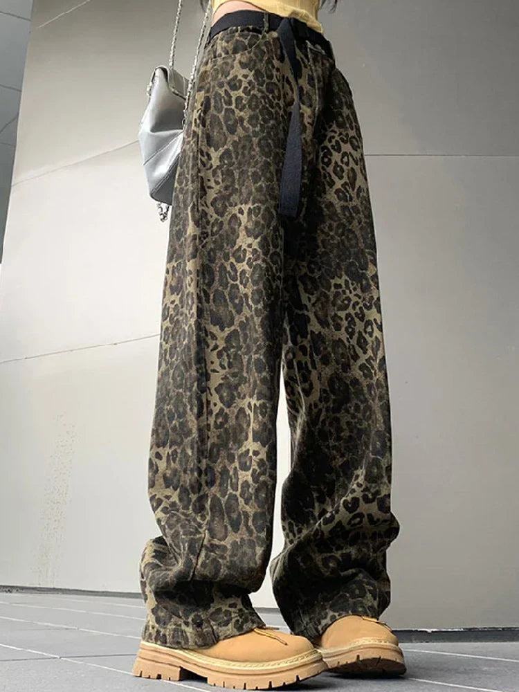 Stella | Women’s Casual Leopard Print High-Waisted Pants