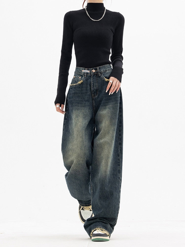Patricia | Women’s Trendy High-Waisted Wide-Leg Jeans