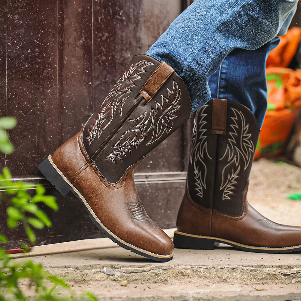 Martin | Western Style Leather Cowboy Boots for Men