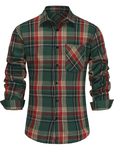 Evan | Men's Winter Plaid Button-Up Shirt