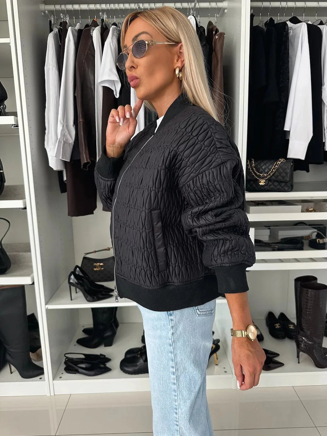 Hazel | Women’s Fashion Zip Front Quilted Jacket