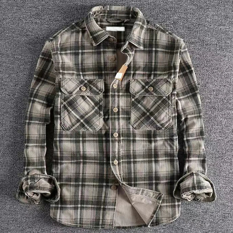 Evan | Men’s Casual Plaid Flannel Shirt