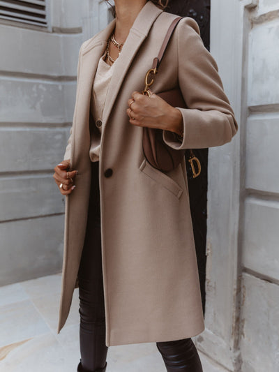 Alexis | Women’s Trendy Double-Breasted Long Coat
