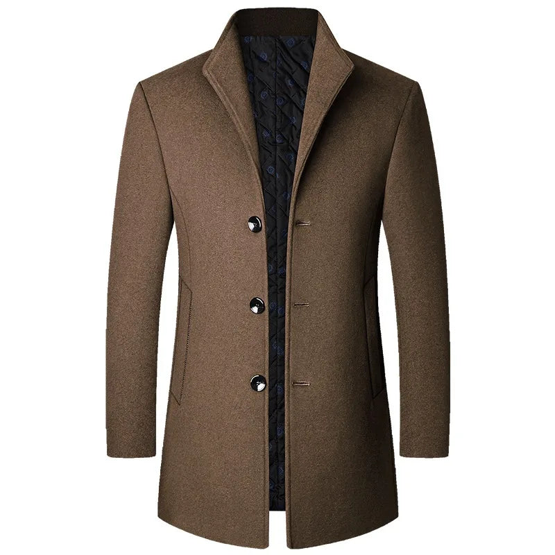 Mason | Men’s Sophisticated Long Overcoat With Buttons