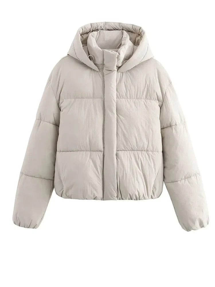 Kaitlyn | Hooded Cropped Women's Puffer Jacket