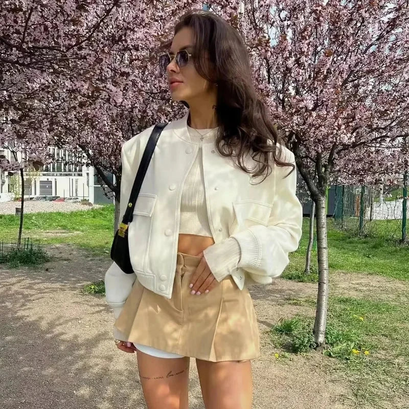 Ella | Women’s Casual Bomber Jacket with Pockets