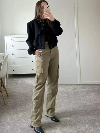 Ella | Women’s Casual Bomber Jacket with Pockets