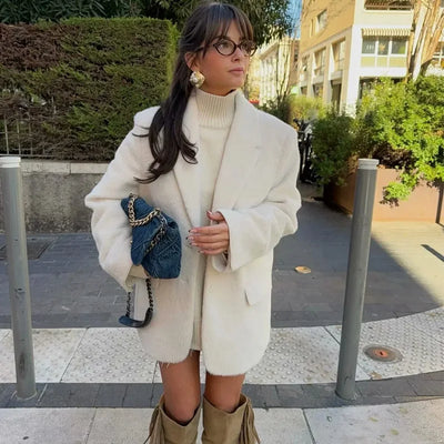 Hannah | Women's Faux Fur Blazer Jacket