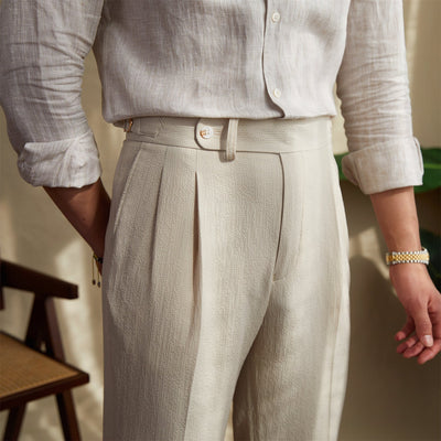 Connor | Men's Tailored Pleated Trousers