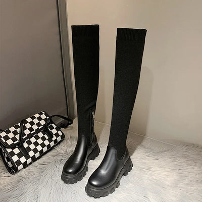 Amelia | Women’s Knee-High Boots with Chunky Sole