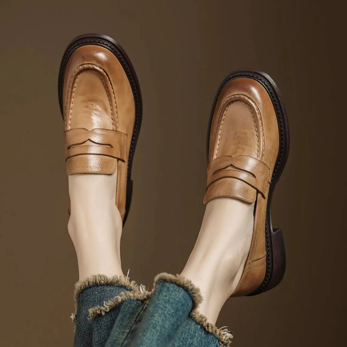 Maria | Classic Women’s Leather T-Strap Shoes