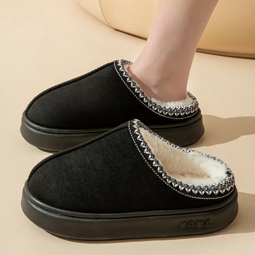 Caroline | Women’s Plush Fur Slip-On Slippers