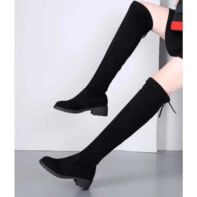 Danielle | Women’s Thigh-High Boots with Block Heels