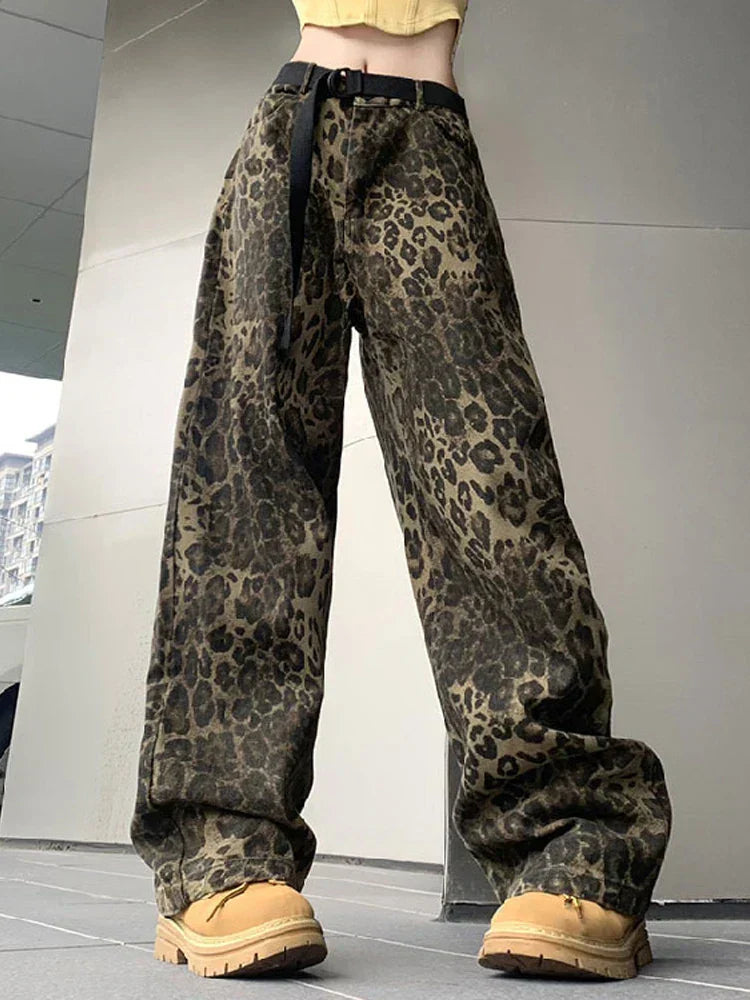 Stella | Women’s Casual Leopard Print High-Waisted Pants