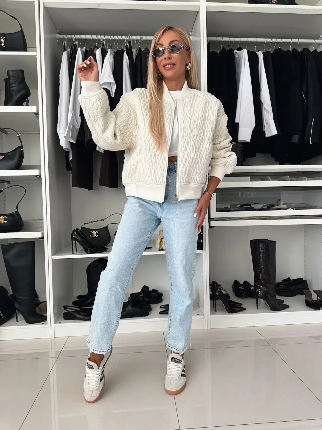 Hazel | Women’s Fashion Zip Front Quilted Jacket