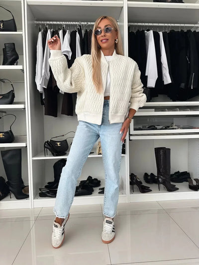 Hazel | Women’s Fashion Zip Front Quilted Jacket