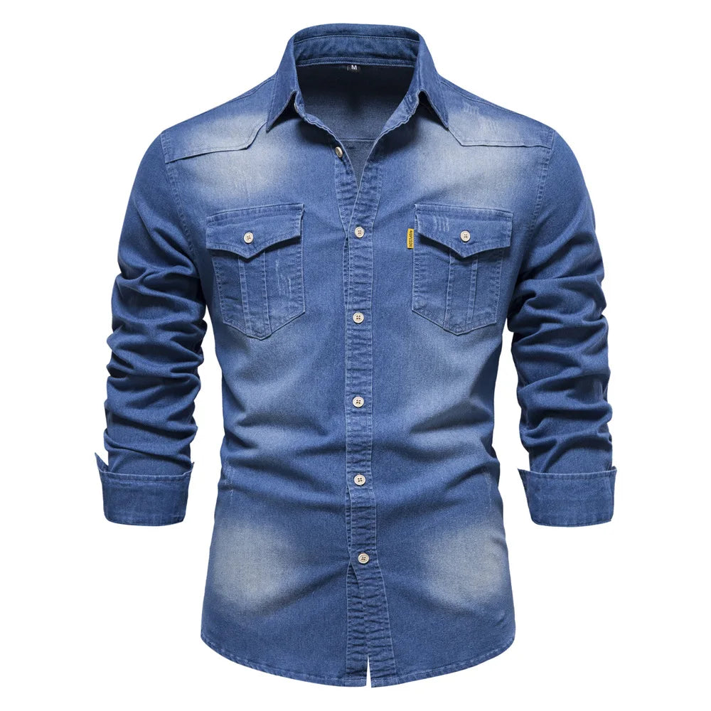 Henry | Men’s Denim Button-Up Shirt
