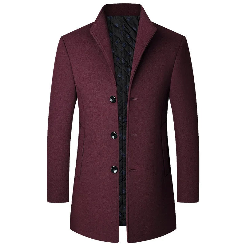 Mason | Men’s Sophisticated Long Overcoat With Buttons