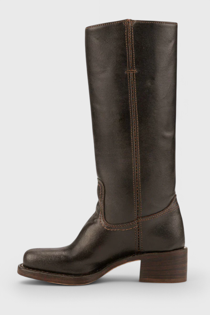 Ella | Women’s Leather Knee-High Boots with Heels