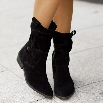 Ashley | Women’s Winter Suede Slouchy Ankle Boots