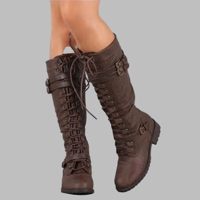 Lauren | Women’s Winter Lace-Up Combat Boots