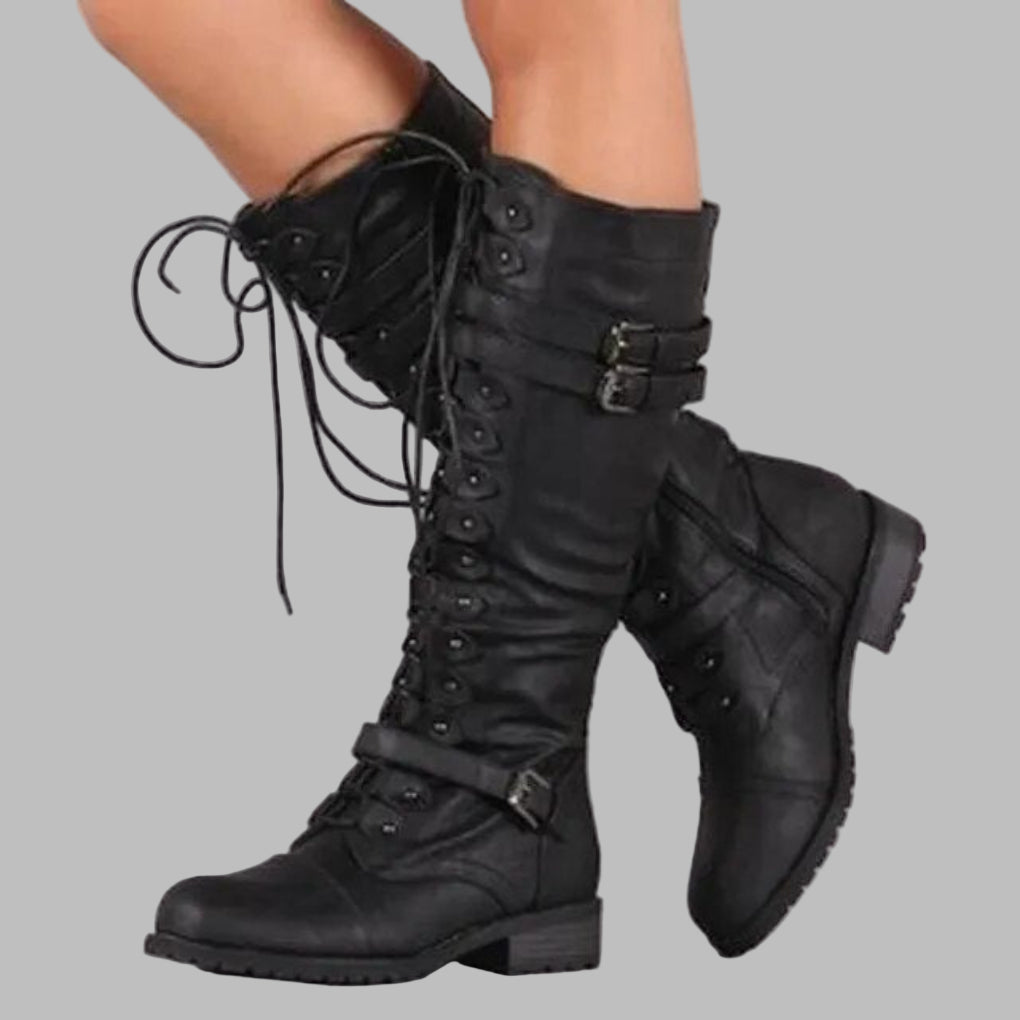 Lauren | Women’s Winter Lace-Up Combat Boots