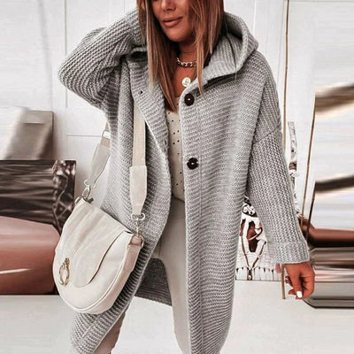 Audrey | Women’s Cozy Hooded Knit Cardigan Jacket