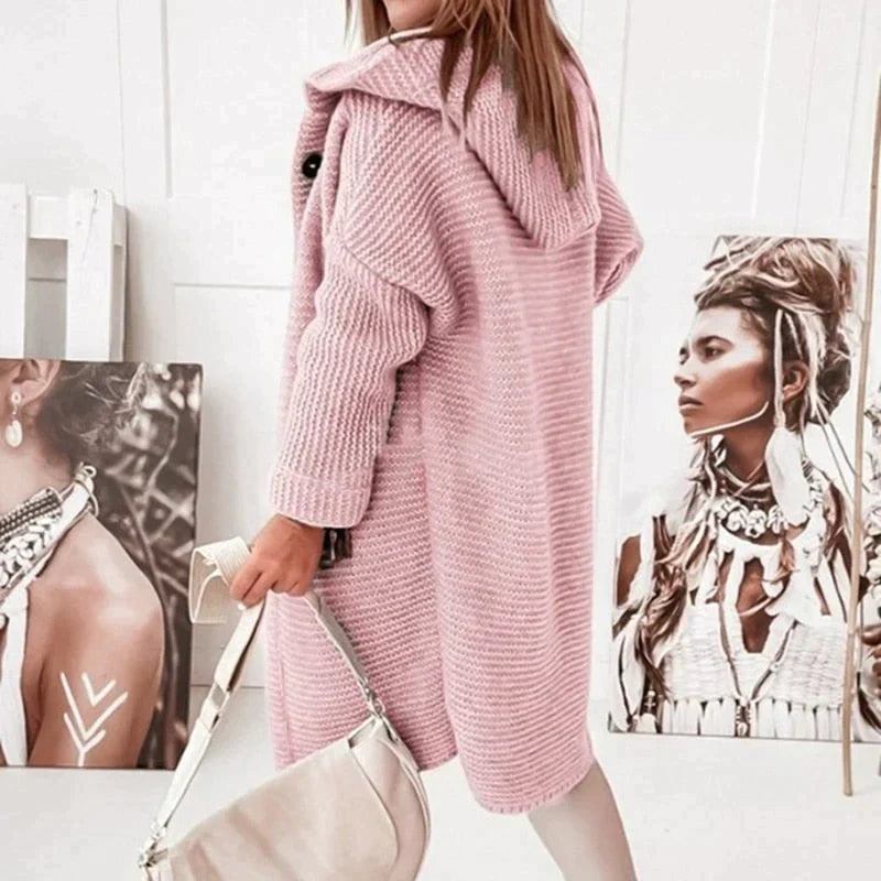 Audrey | Women’s Cozy Hooded Knit Cardigan Jacket