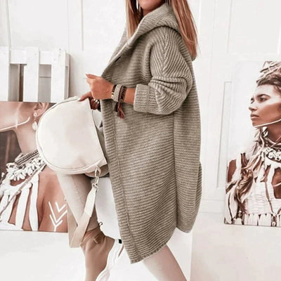 Audrey | Women’s Cozy Hooded Knit Cardigan Jacket