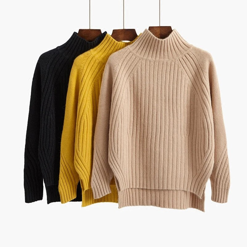 Caroline | Women’s Ribbed Knit Long Sleeve Sweater