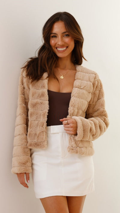 Bella | Women’s Chic Faux Fur Evening Jacket