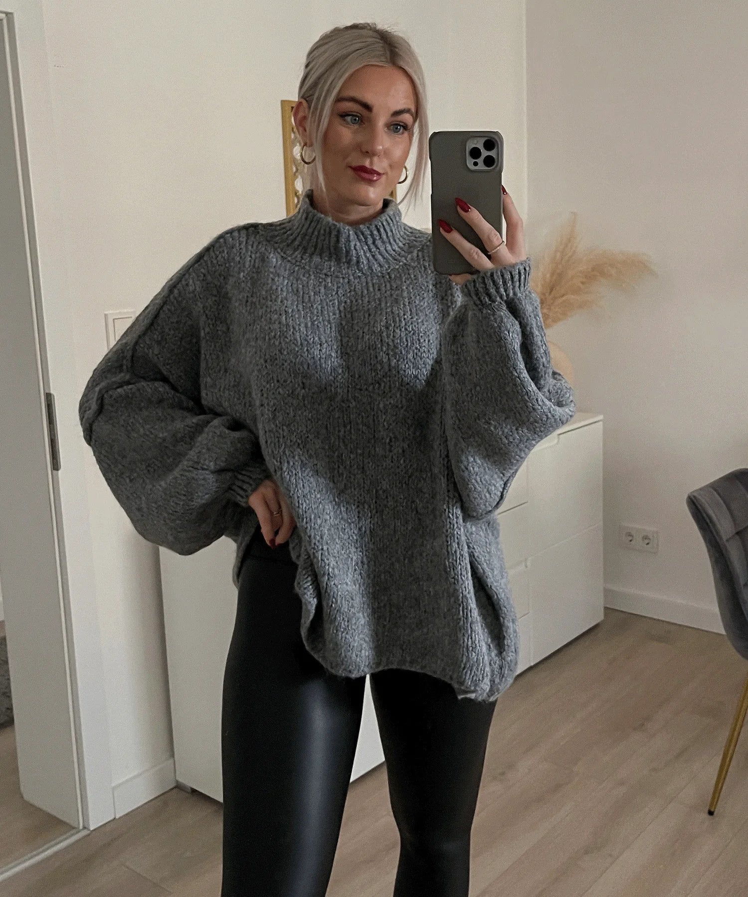 Riley | Women’s Winter Oversized Long Sleeve Turtlenecks Sweater