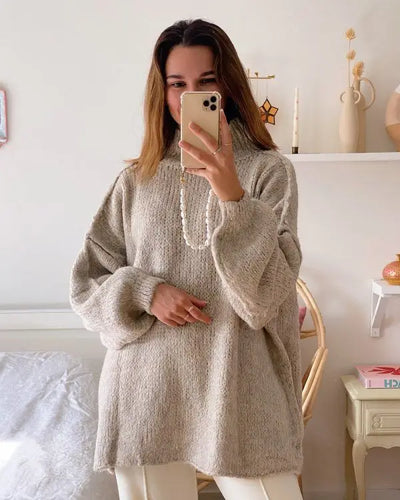 Riley | Women’s Winter Oversized Long Sleeve Turtlenecks Sweater