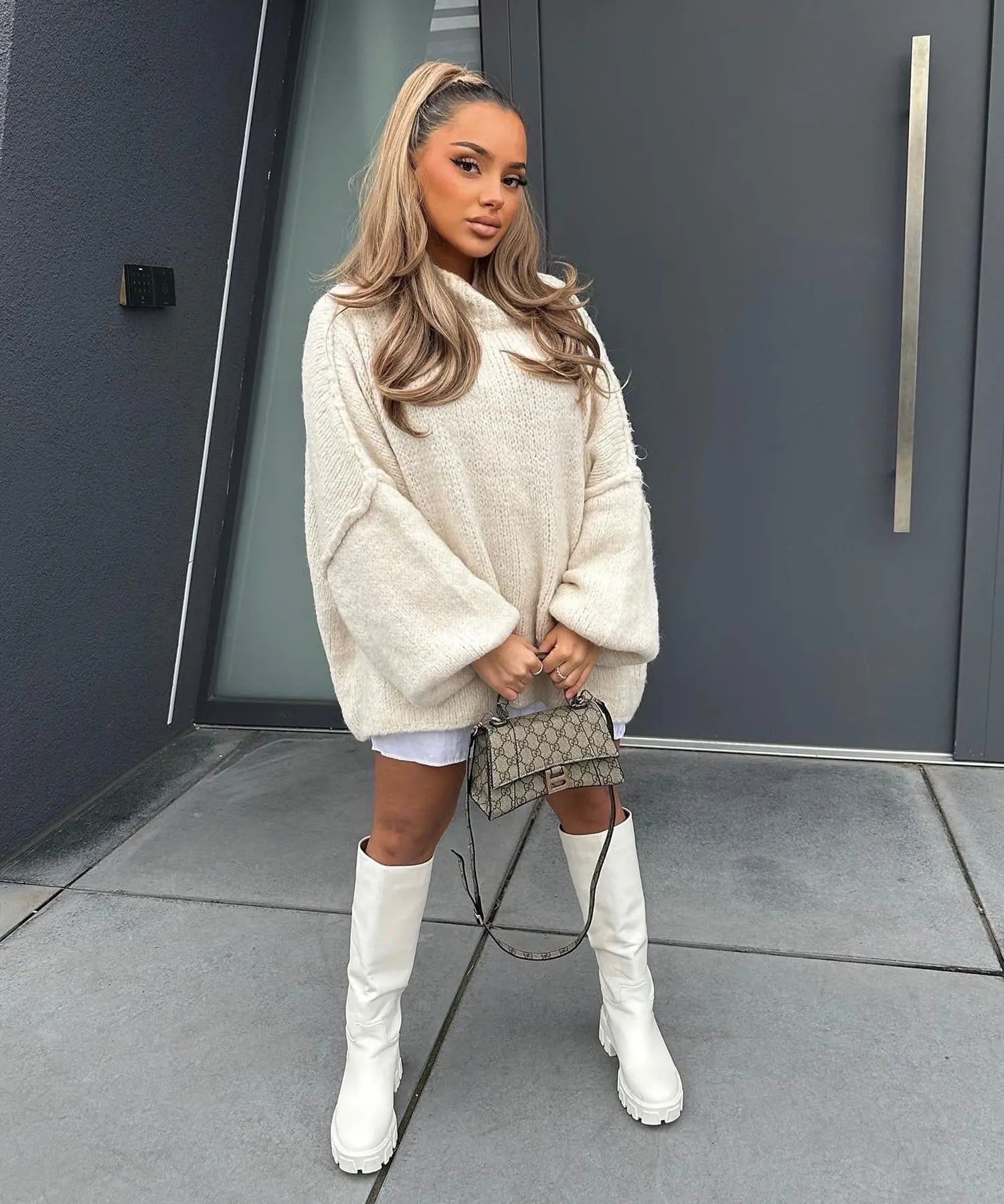 Riley | Women’s Winter Oversized Long Sleeve Turtlenecks Sweater