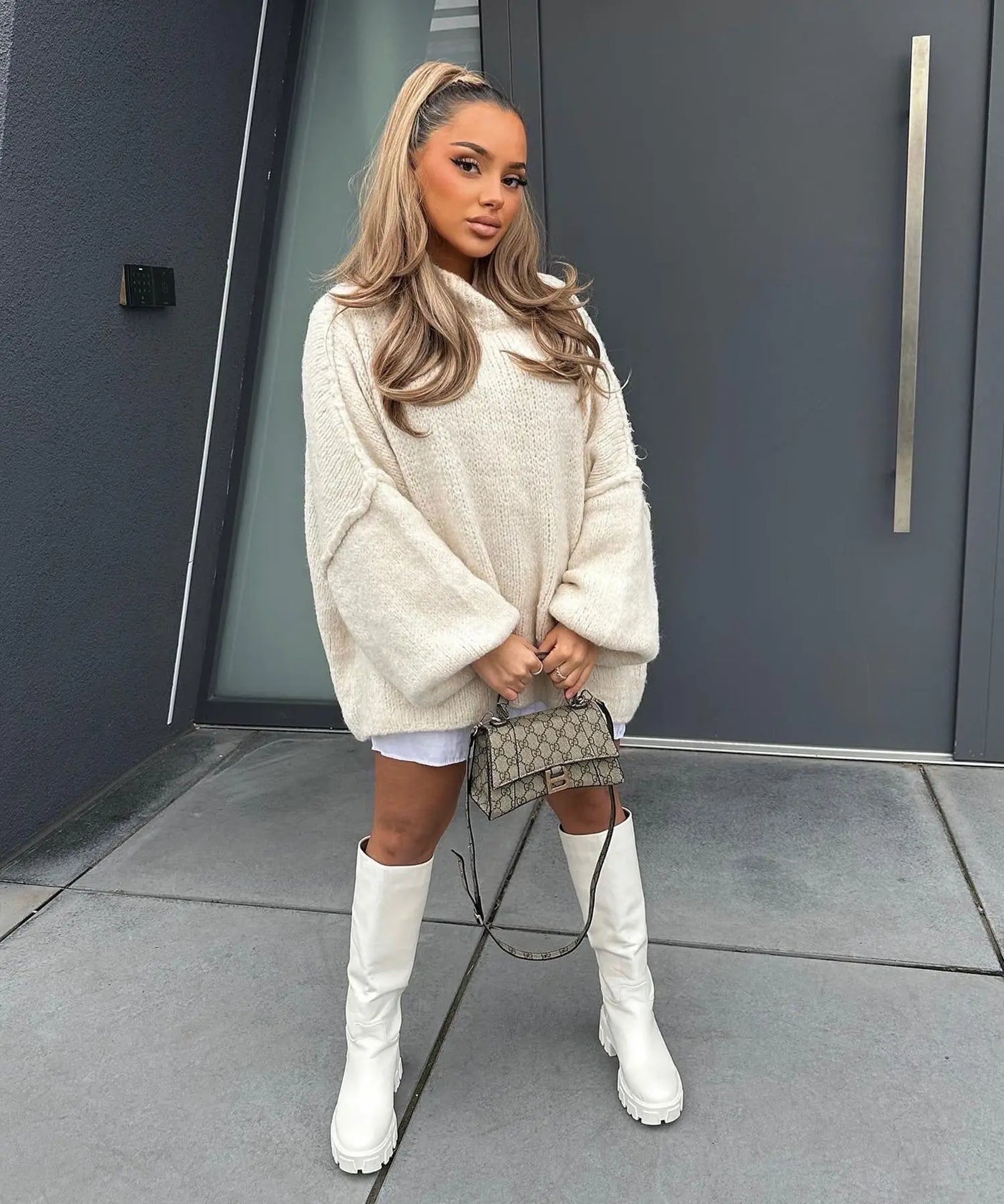 Riley | Women’s Winter Oversized Long Sleeve Turtlenecks Sweater