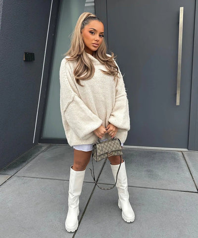 Riley | Women’s Winter Oversized Long Sleeve Turtlenecks Sweater