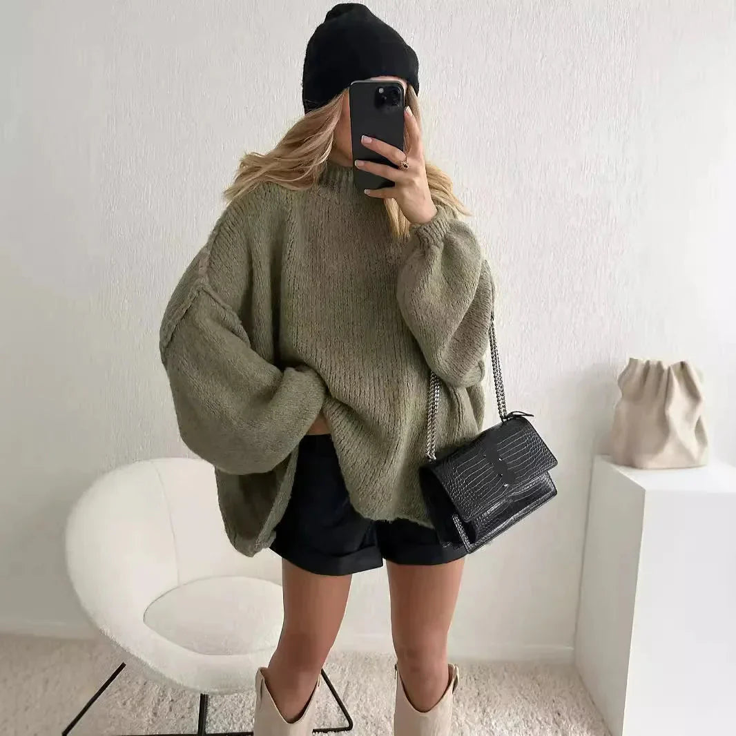 Riley | Women’s Winter Oversized Long Sleeve Turtlenecks Sweater