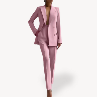 Fiona | Women’s Formal Tailored Suit Set with Long Blazer