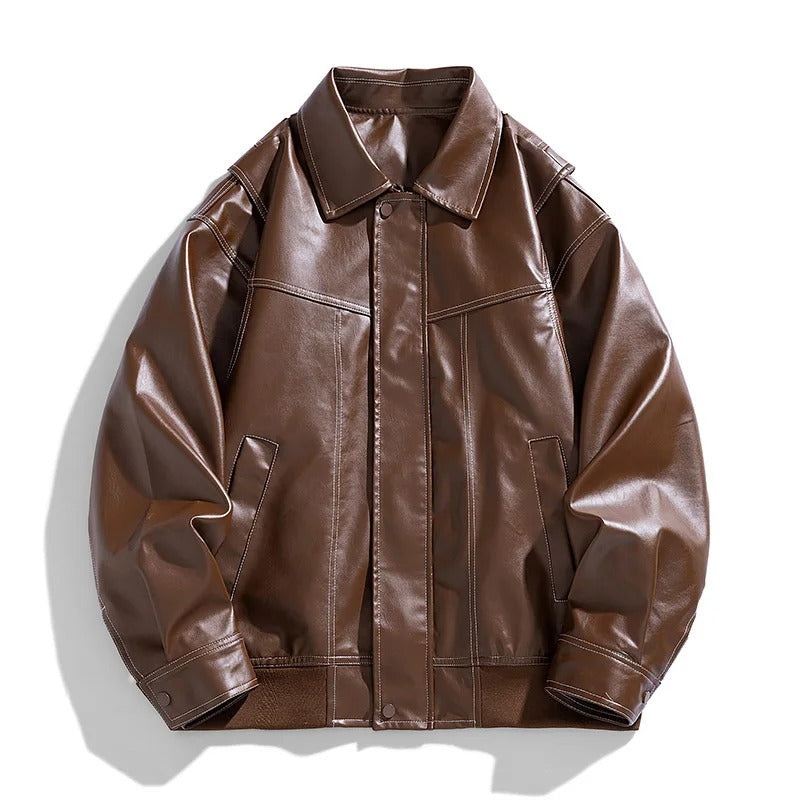 Cory | Men’s Modern Oversized Leather Bomber Jacket